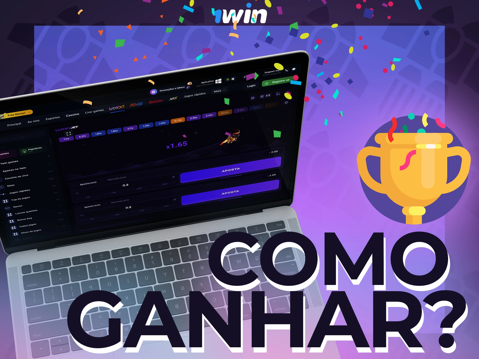 Descubra quais são as condições de vitória da Lucky Jet no 1win.