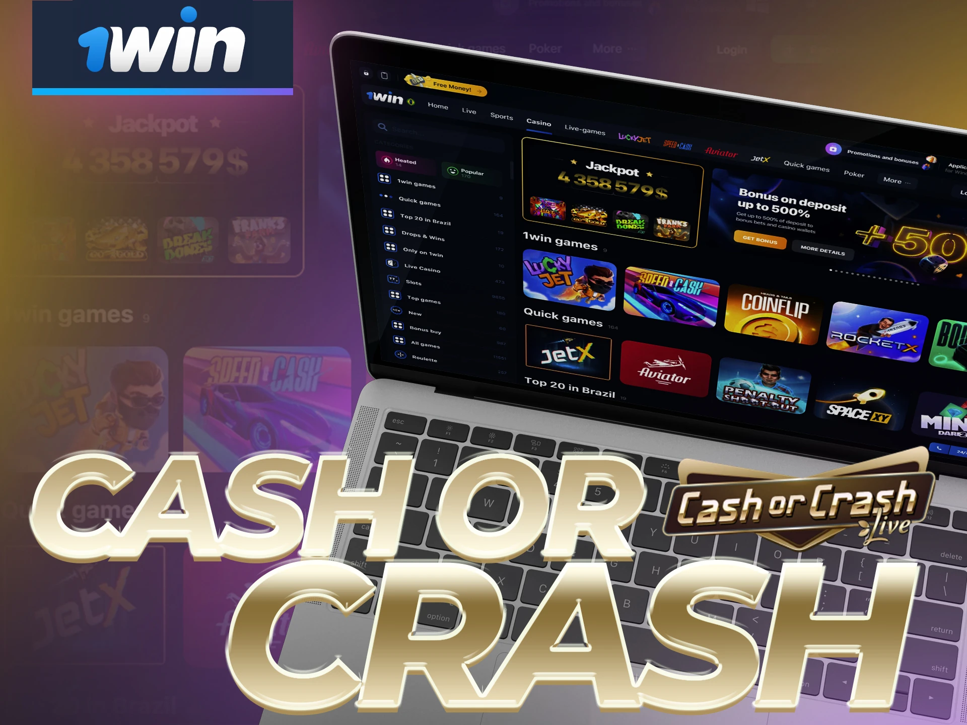 Try playing Cash or Crash at 1win.