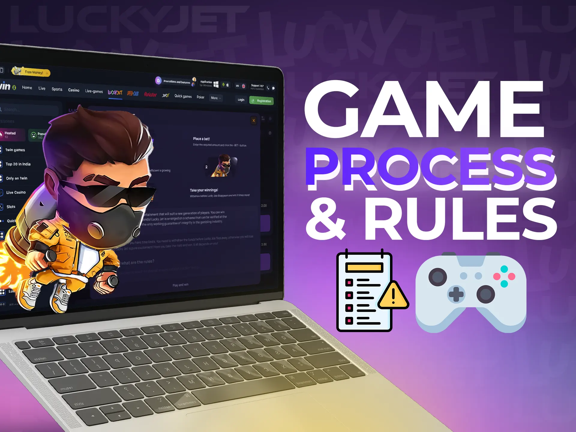 Get to know the rules of Lucky Jet at 1win.