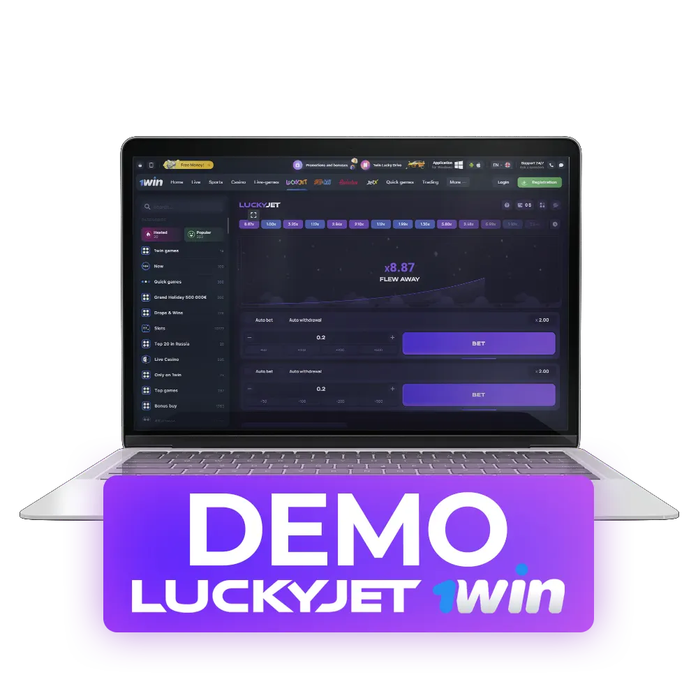 Practice Lucky Jet with risk-free demo.