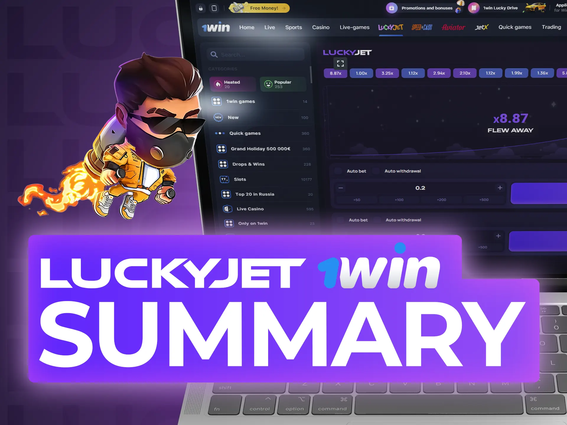 Lucky Jet offers fun and practice options.