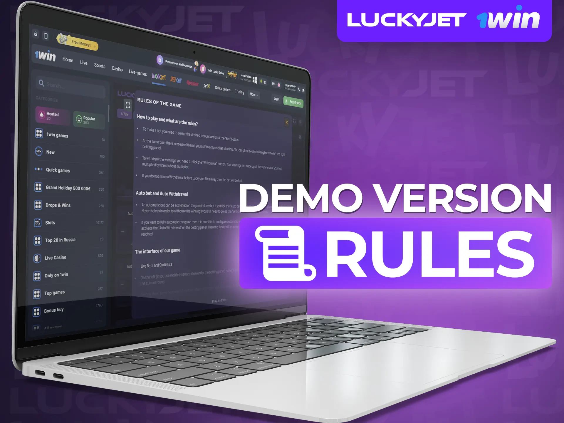 Learn Lucky Jet Demo rules before playing.