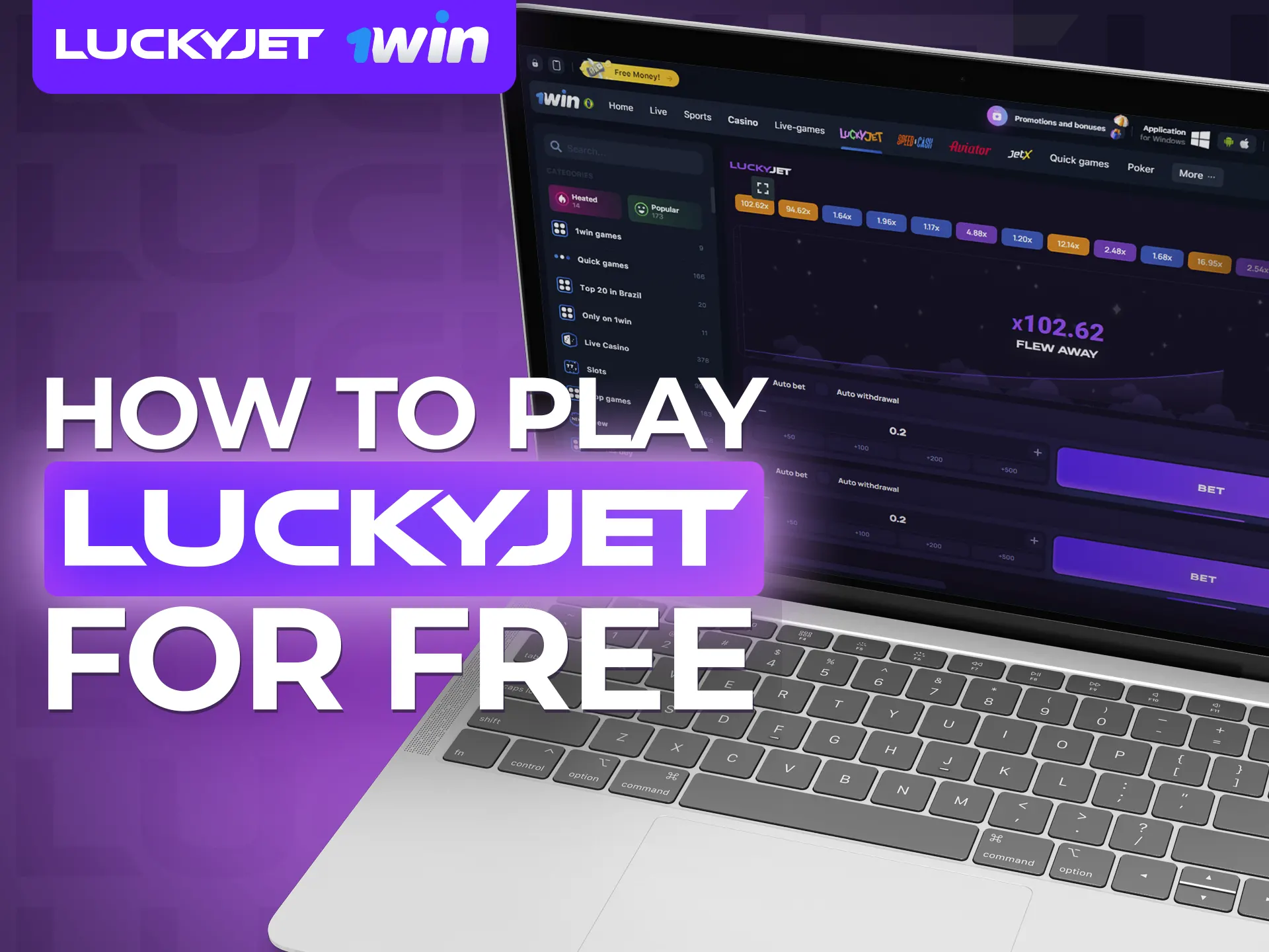 Play Lucky Jet for free with these steps.