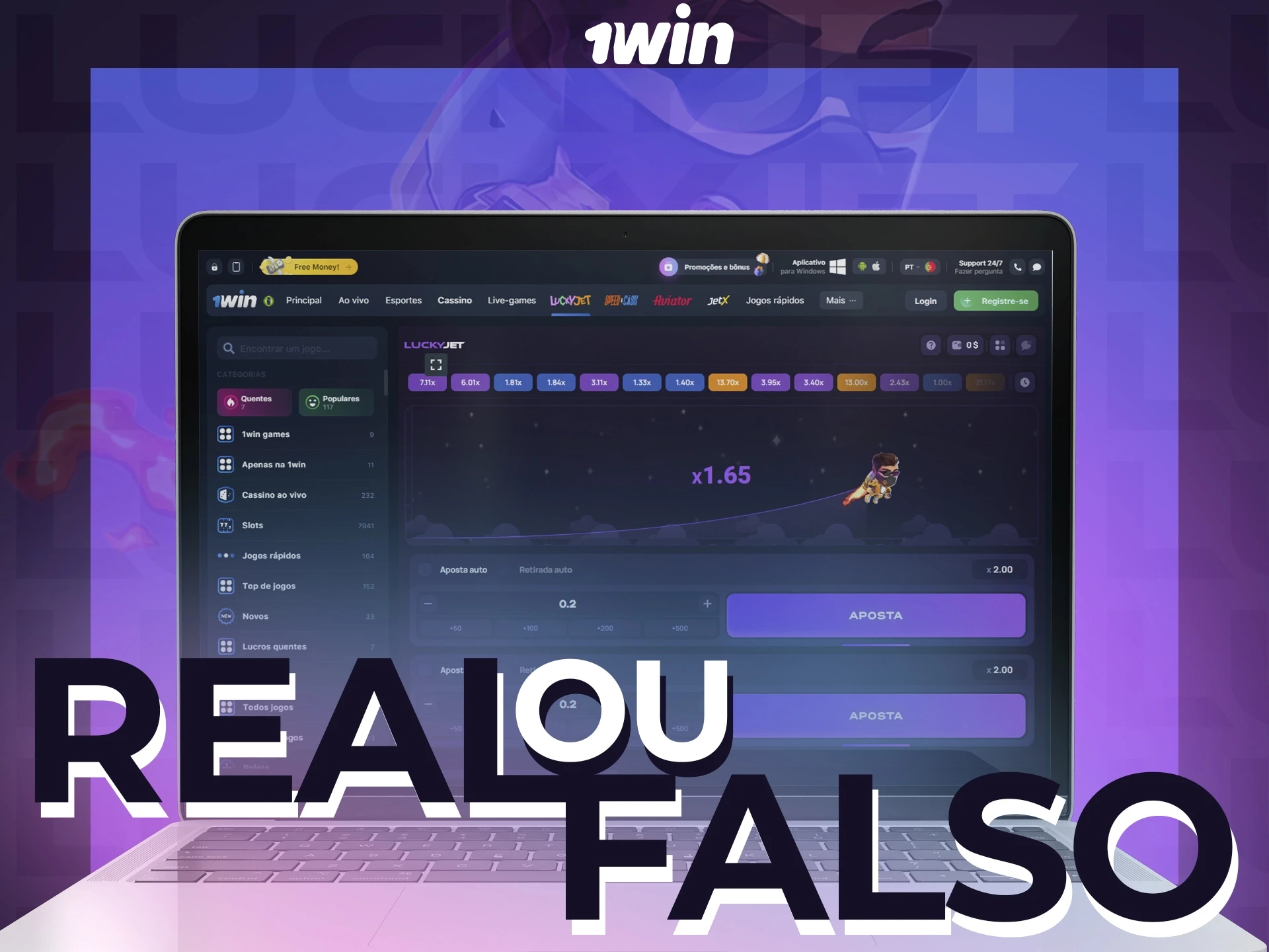 Lucky Jet at 1win é um jogo real, um jogo oficial.