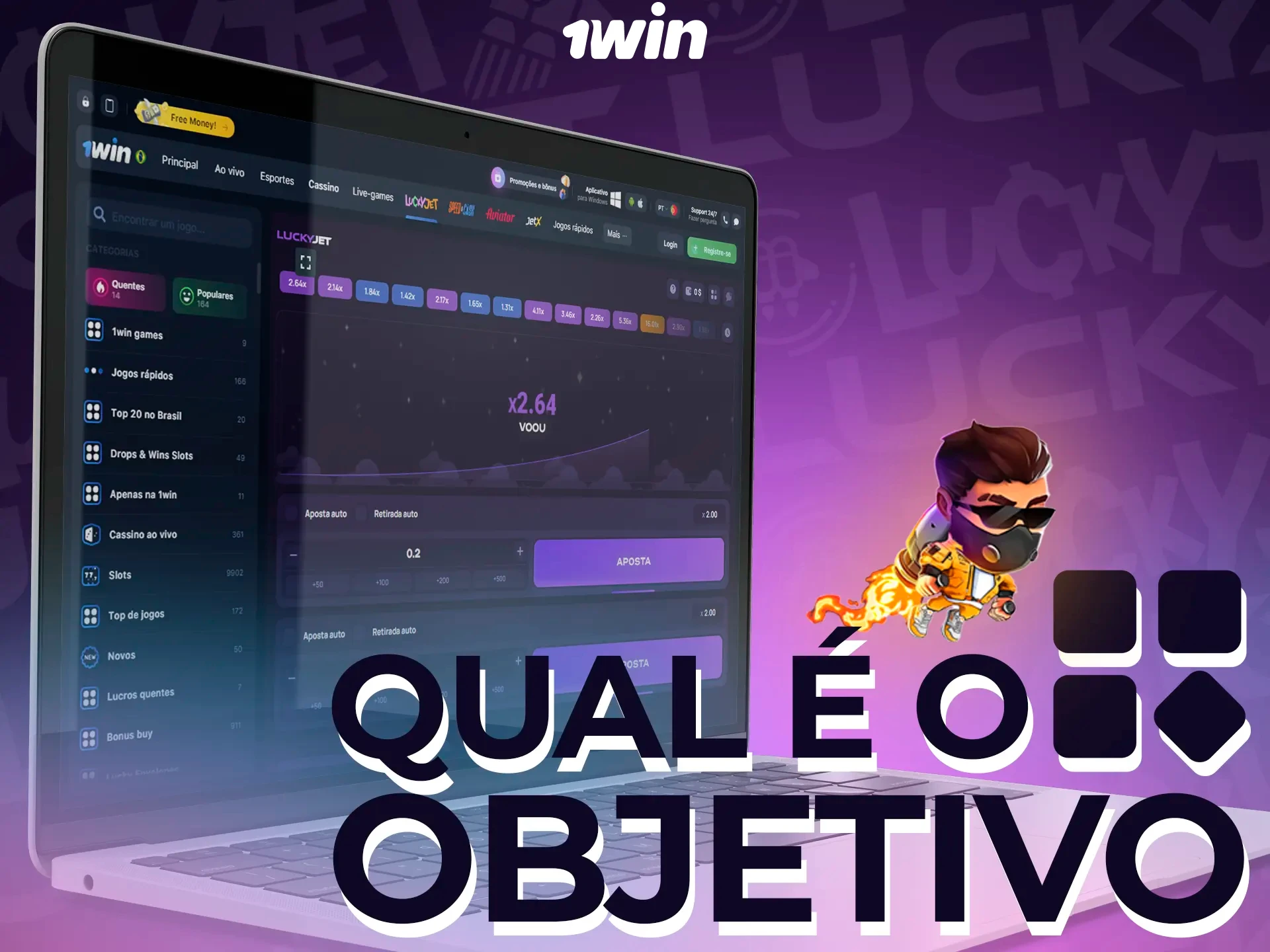 Aprenda a essência do jogo Lucky Jet no 1Win.