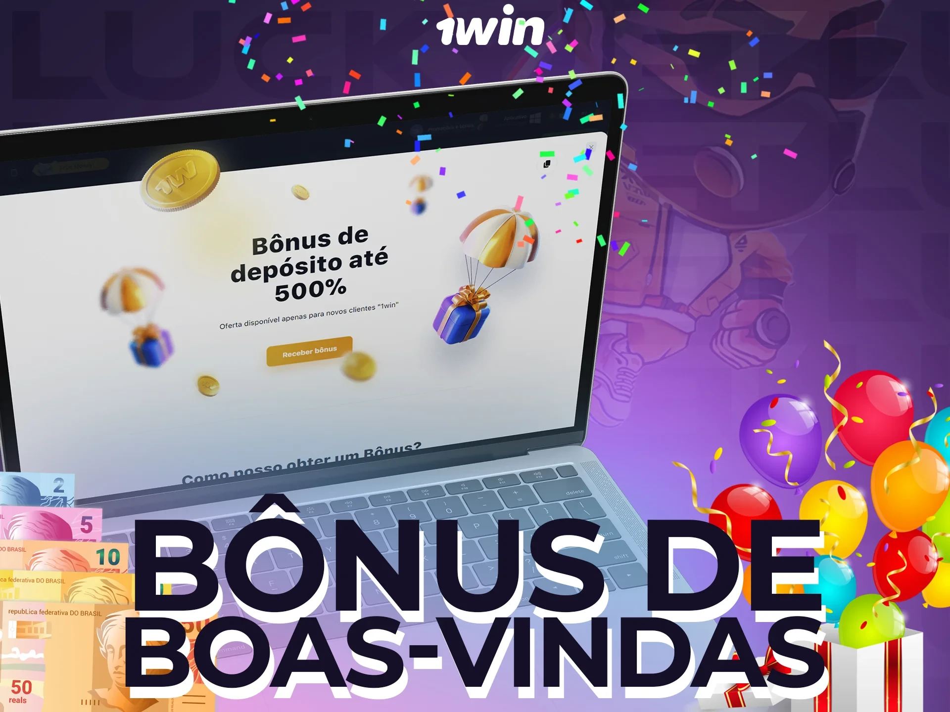 Ao 1win, receba um bónus de boas-vindas no seu primeiro depósito.